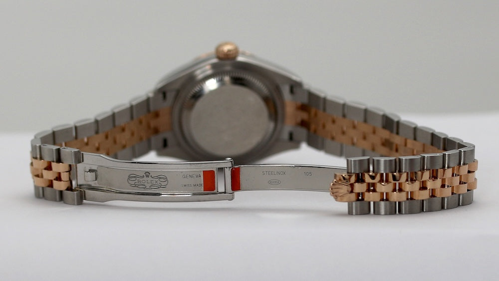 Rolex Lady-Datejust 28 – Chocolate Sunray Diamond Dial (Everose Rolesor) 279171