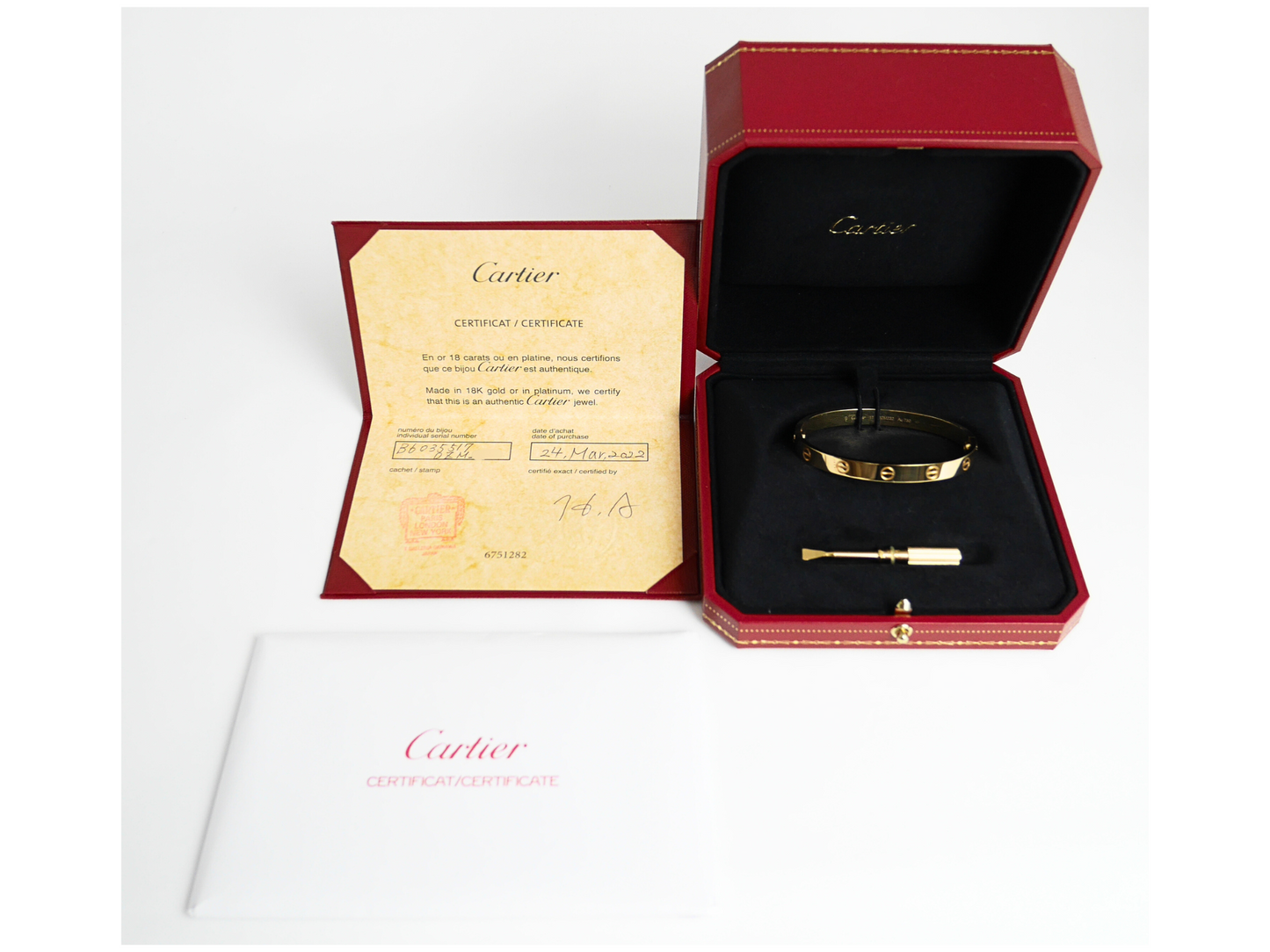 Cartier Love Bracelet Classic Model B6035517